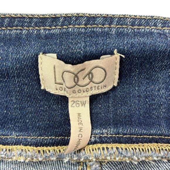 LOGO by Lori Goldstein Womens Plus 26W Stretch Comfy Elastic Waist Pull-on Jeans - Picture 6 of 16